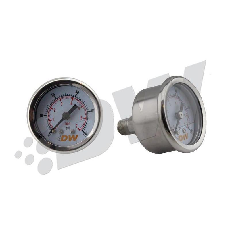 DeatschWerks, DeatschWerks 0-100 PSI 1/8in NPT Mechanical Fuel Pressure Gauge - Universal